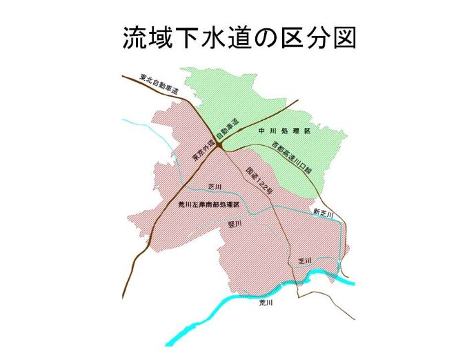 地図：流域下水道の区分